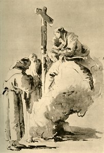Madonna mit zwei heiligen Mönchen, Mitte 18. Jahrhundert, 1928