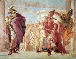 Minerva verhindert, dass Achilles Agamemnon tötet, aus 