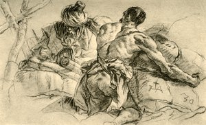 Orientalische Händler mit Ballen von Waren, 1753, 1928 von Giovanni Battista Tiepolo