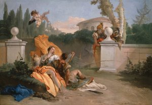 Rinaldo und Armida in ihrem Garten von Giovanni Battista Tiepolo