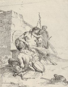 Satyrfamilie mit dem Obelisken, aus den Scherzi