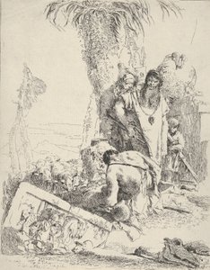 Hirte mit zwei Magiern, aus den Scherzi von Giovanni Battista Tiepolo