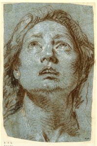 Studie zum Kopf der heiligen Agathe von Giovanni Battista Tiepolo