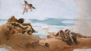Studie für eine Decke mit der Personifikation des Rates von Giovanni Battista Tiepolo