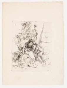 Zwei sitzende Zauberer und zwei Jünglinge von Giovanni Battista Tiepolo