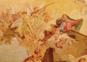 Überführung des Heiligen Hauses von Nazareth nach Loreto (Detail) von Giovanni Battista Tiepolo