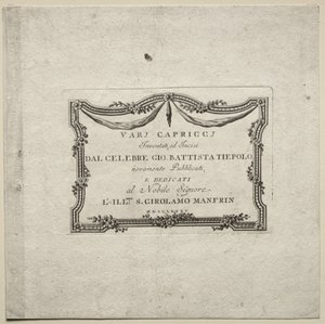 Verschiedene Kaprizen, 1785 von Giovanni Battista Tiepolo
