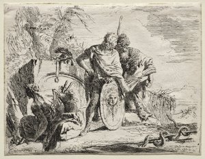 Verschiedene Launen: Der Astrologe und der junge Soldat von Giovanni Battista Tiepolo