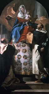 Jungfrau und Kind mit dem heiligen Dominikus und dem heiligen Hyazinth, 1740-1750 von Giovanni Battista Tiepolo
