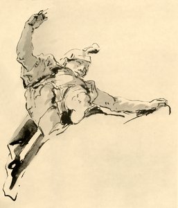 Krieger auf Wolken stehend von Giovanni Battista Tiepolo