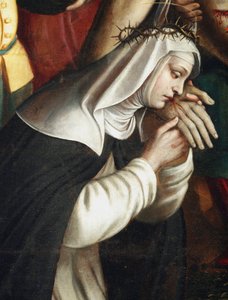 Die Kreuzabnahme (Detail) von Giovanni Battista called Caravaggino Secco