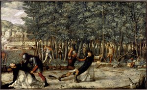 Tod des Heiligen Petrus Märtyrer von Giovanni Bellini