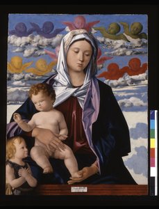 Madonna und Kind mit Johannes dem Täufer von Giovanni Bellini