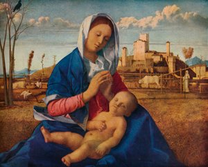 Madonna der Wiese, ca. 1500 von Giovanni Bellini