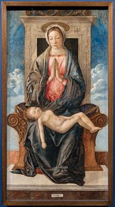 Madonna mit schlafendem Kind, von Giovanni Bellini, ca. 1470 von Giovanni Bellini