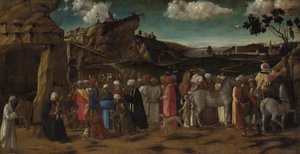 Die Anbetung der Könige, um 1480 von Giovanni Bellini