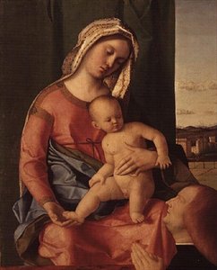 Die Madonna und das Kind mit einem Stifter