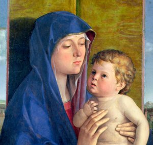Jungfrau der Birne (Detail) von Giovanni Bellini