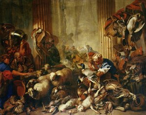 Jesus vertreibt die Händler aus dem Tempel