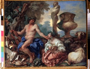Pastorale Szene. Faun und Schäferin von Giovanni Benedetto Castiglione