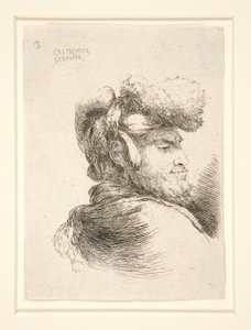 Ein Mann im Profil, nach rechts gewandt, aus der Serie Les petites tetes d