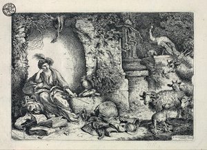 Circe verwandelt die Gefährten des Odysseus in Tiere