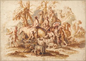 Jakobs Rückkehr von Giovanni Benedetto Castiglione