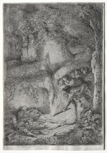 Die Erfindung der Körper von S. Pierre und S. Paul, um 1650 von Giovanni Benedetto Castiglione