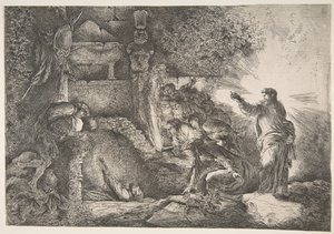 Die Auferweckung des Lazarus von Giovanni Benedetto Castiglione