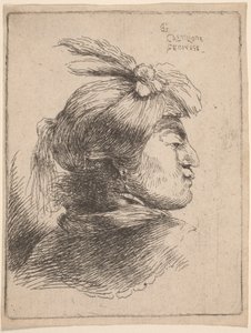 Kleiner orientalischer Kopf von Giovanni Benedetto Castiglione