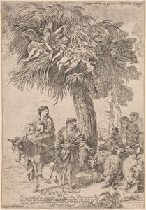 Die Flucht nach Ägypten von Giovanni Benedetto Castiglione