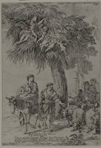 Die Flucht nach Ägypten von Giovanni Benedetto Castiglione