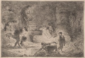 Tobit begräbt die Toten von Giovanni Benedetto Castiglione