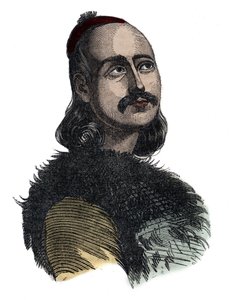 Markos Botsaris (Marco Botzaris) General und Held des griechischen Unabhängigkeitskrieges 1788-1823 - Gravur von Giovanni Boggi von Giovanni Boggi