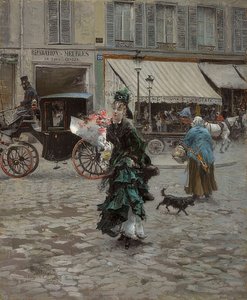Beim Überqueren der Straße von Giovanni Boldini