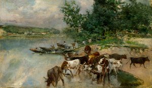 Trinken an der Seine, ca. 1874-75 von Giovanni Boldini
