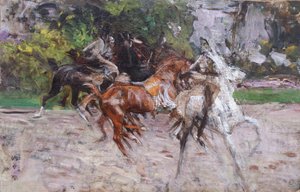 Pferde im Bois de Boulogne, ca. 1885