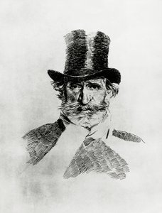 Porträt von Giuseppe Verdi (1813-1901), italienischer Komponist, Zeichnung von Giovanni Boldini (1842-1931) von Giovanni Boldini