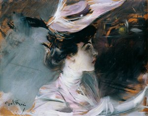Porträt von Lina Cavalieri mit neuem Hut