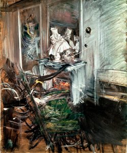 Der „Kardinal“ von Bernini im Atelier des Malers. Gemälde von Giovanni Boldini (1842-1931) um 1899. Öl auf Leinwand. Pistoia, Collezione Boldini von Giovanni Boldini
