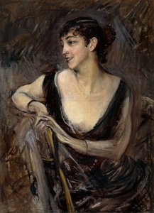 Die Gräfin De Rasty sitzt von Giovanni Boldini
