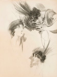 Drei Studien für das Porträt von Dora di Rudinì Labouchère von Giovanni Boldini