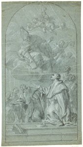 Augustinermönche erhalten die Regel ihres Ordens von St. Augustinus von Giovanni Bonati