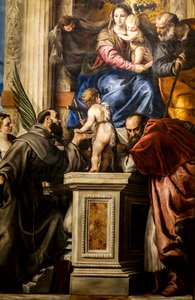 Madonna mit Kind und Heiligen von Giovanni Bonatti