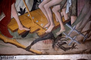 Abstieg in die Hölle, ca. 1492 (Fresko) (Detail)