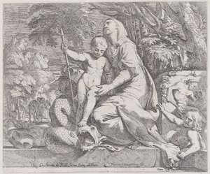 Eine Allegorie der Rast auf der Flucht nach Ägypten von Giovanni Cesare Testa