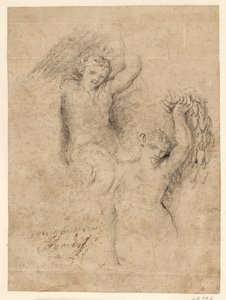 Eine Nereide und ein Satyr
