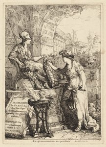 Exegi Monumentum (Kunst, die Minervas Schild beschriftet) von Giovanni David