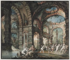 Familie der Satyrn mit tanzenden Putten, ca. 1775-1776