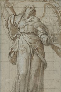 Stehender Engel mit einer Schriftrolle, ca. 1614 von Giovanni Domenico Caresana